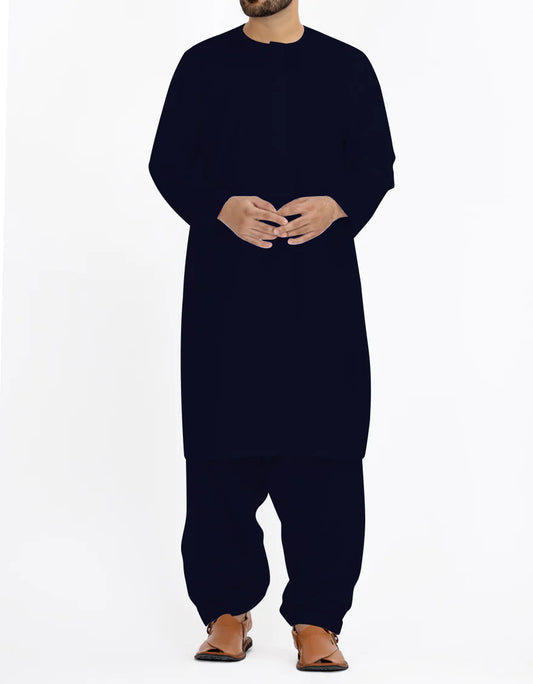 J. Mens Stitch/ Shalwar Kameez Black