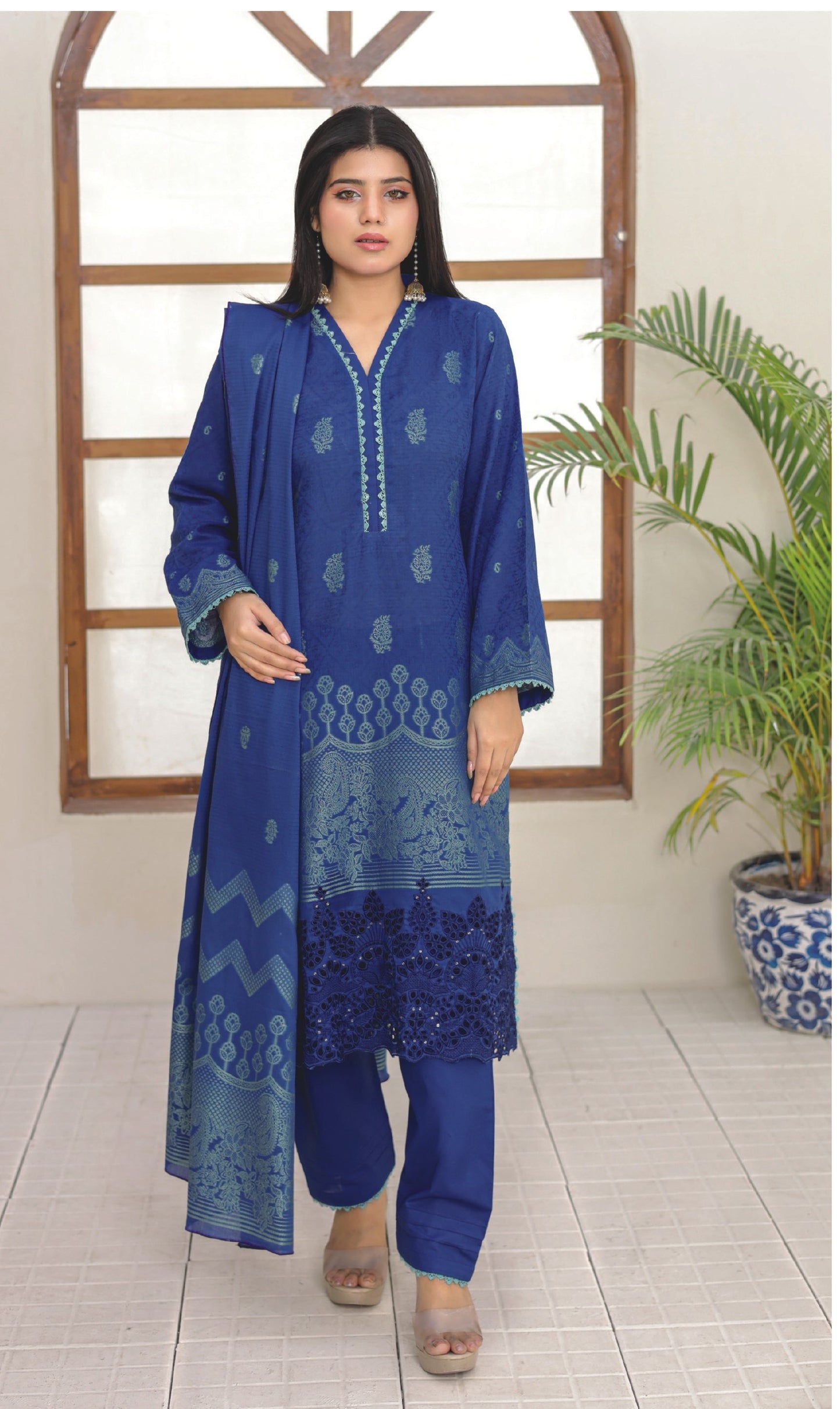 BONANZA JACORD 03 PC UNSTITCH SUIT / TWILIGHT BLUE