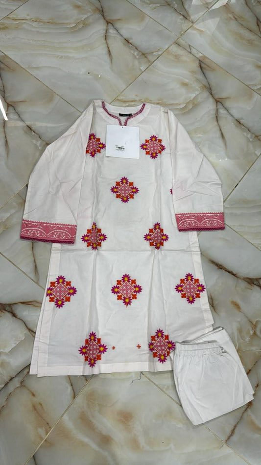 AL KARAM 02 PC STITCH SUIT / WHITE
