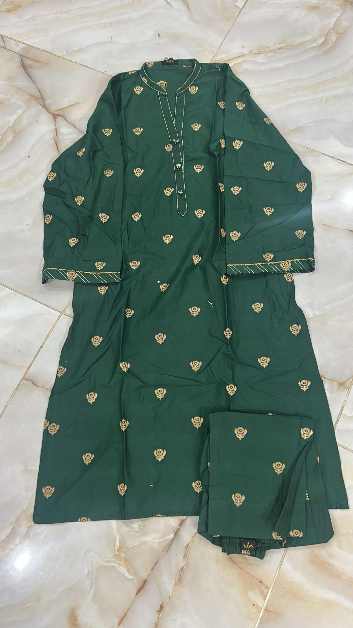 SAYA 02 PC STITCH SUIT / GREEN -989