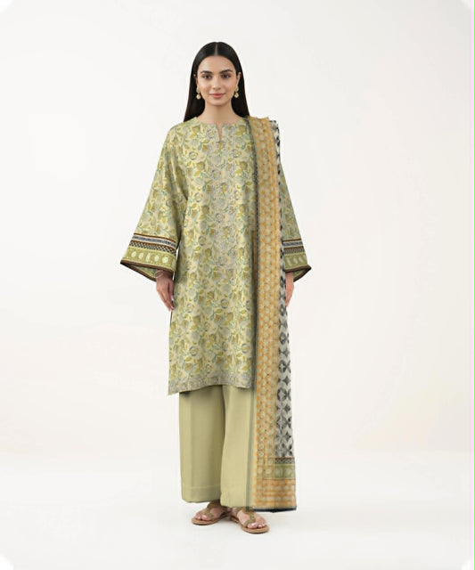 SAPPHIRE 03 PC EMBRO UNSTITCH SUIT / CREAM