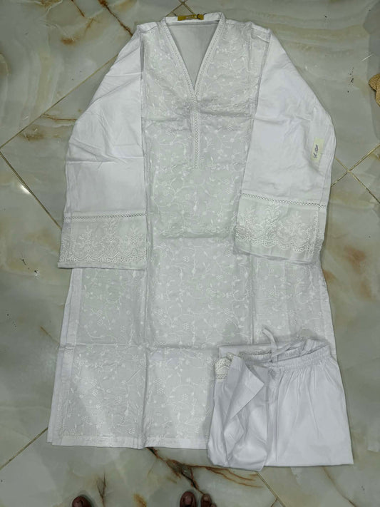 MTJ 02 PC STITCH SUIT / WHITE `