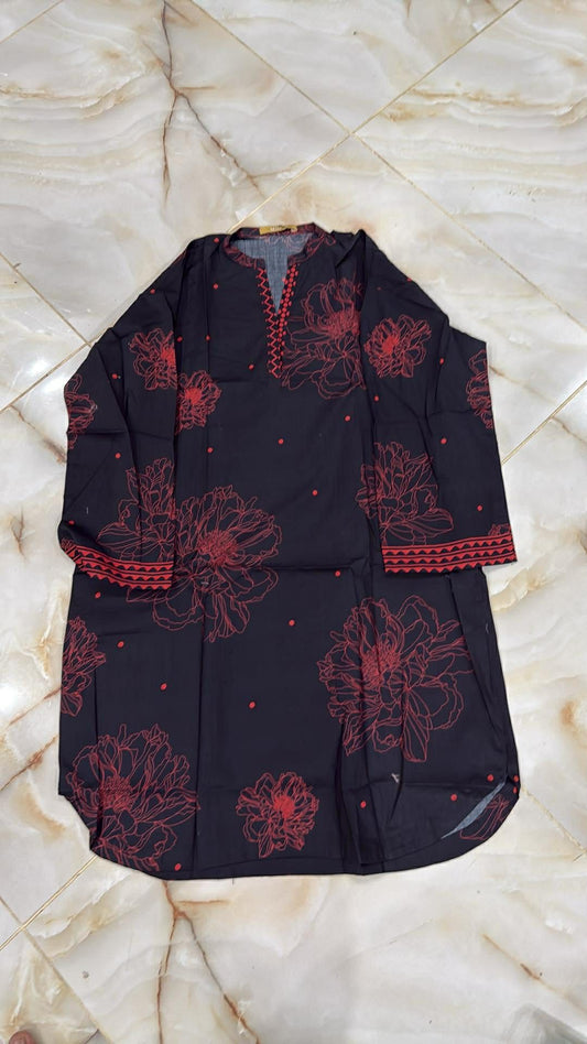 MTJ 01 PC STITCH KURTI / BLACK