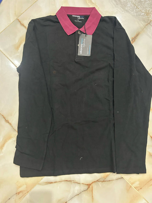 alkaram 01 pc stitch shirt / black