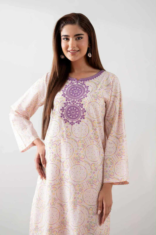 NISHAT 02 PC STITCH SUIT /LIGHT PINK