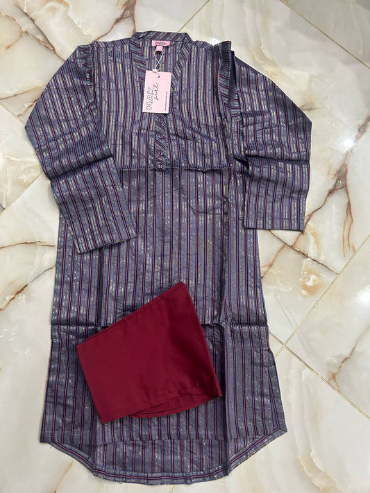 ALKARAM GIRLS 02 PCS STITCH SUIT / MULTI