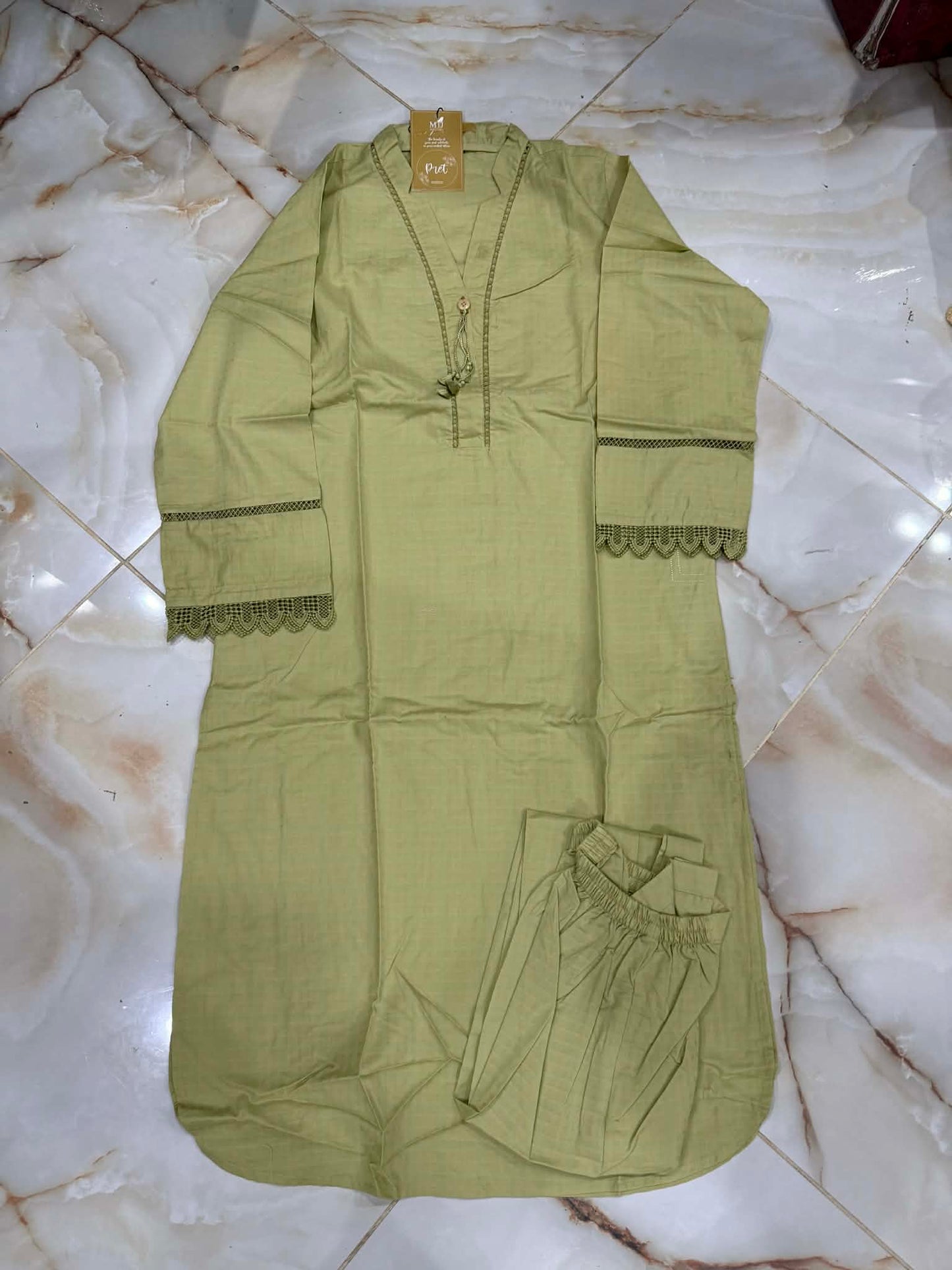 MTJ 02 PC STITCH SUIT / SAGE GREEN