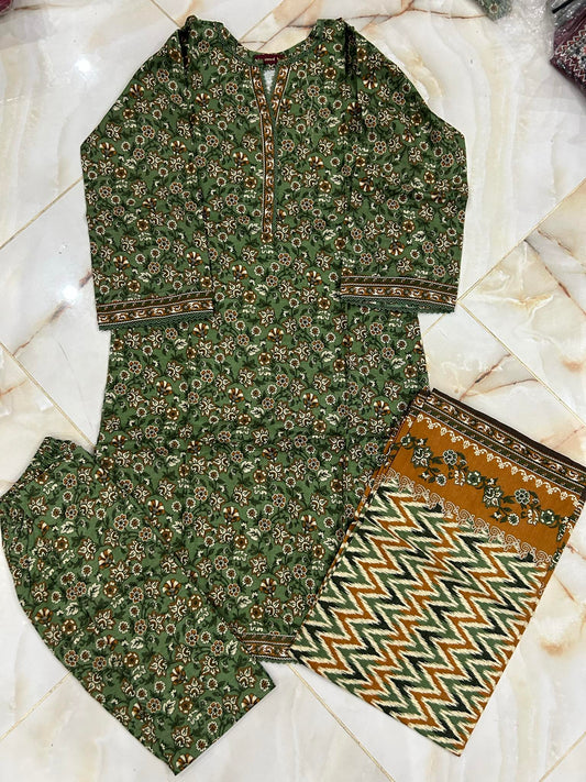 new year sale BIN SAEED 03 PC STITCH SUIT / GREEN