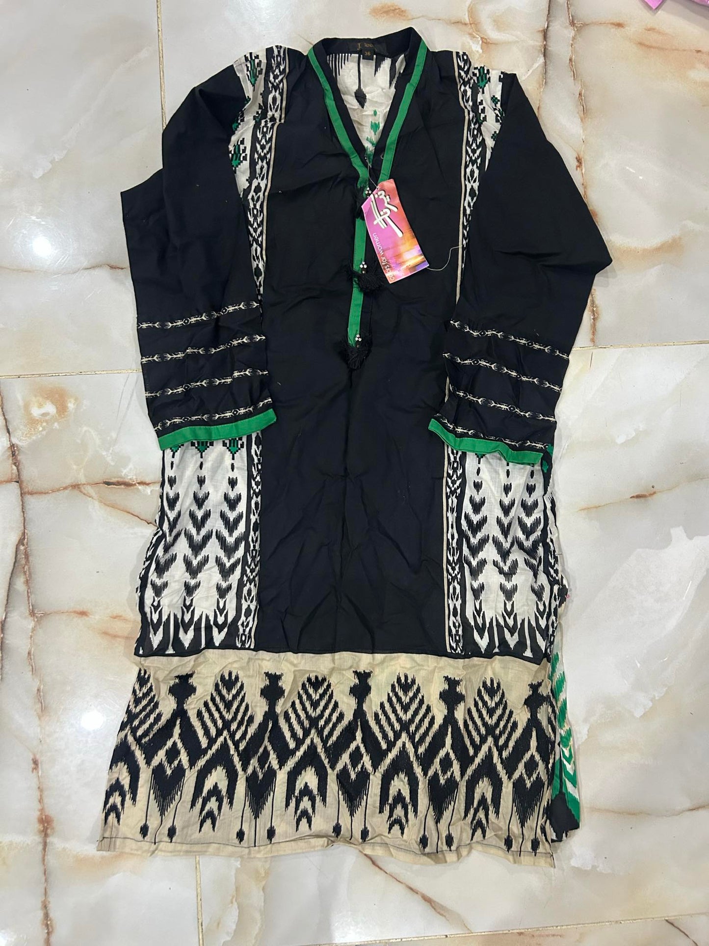 j. teens 01 pc stitch kurti / black