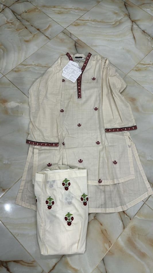 AL KARAM 02 PC STITCH SUIT / OFF WHITE