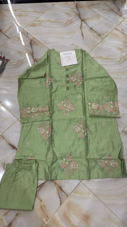 AL KARAM 02 PC STITCH SUIT / GREEN
