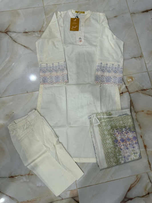 MTJ 03 PC STITCH SUIT / CREAM