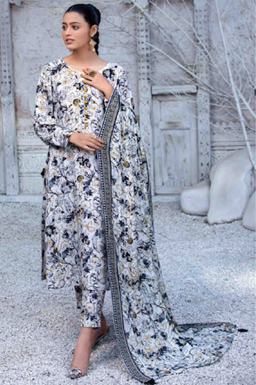 TAWAKAL EHALA 03 PC STITCH SUIT / WHITE D-8243