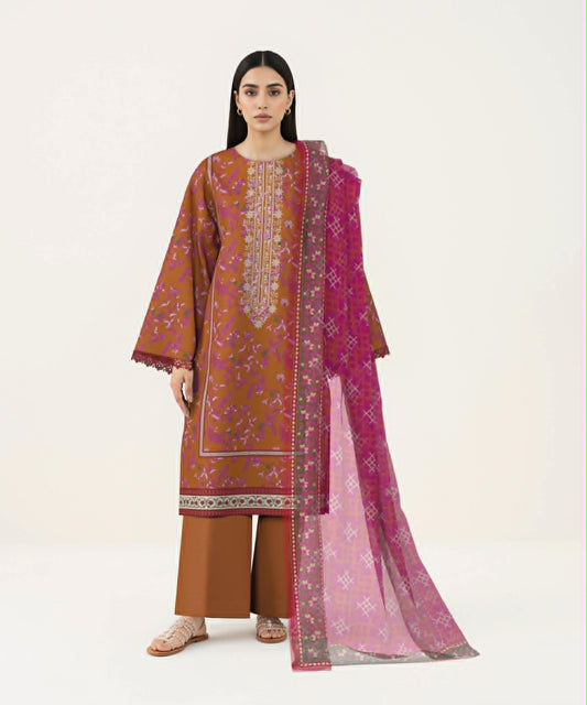 SAPPHIRE 03 PC EMBRO UNSTITCH SUIT / RUST