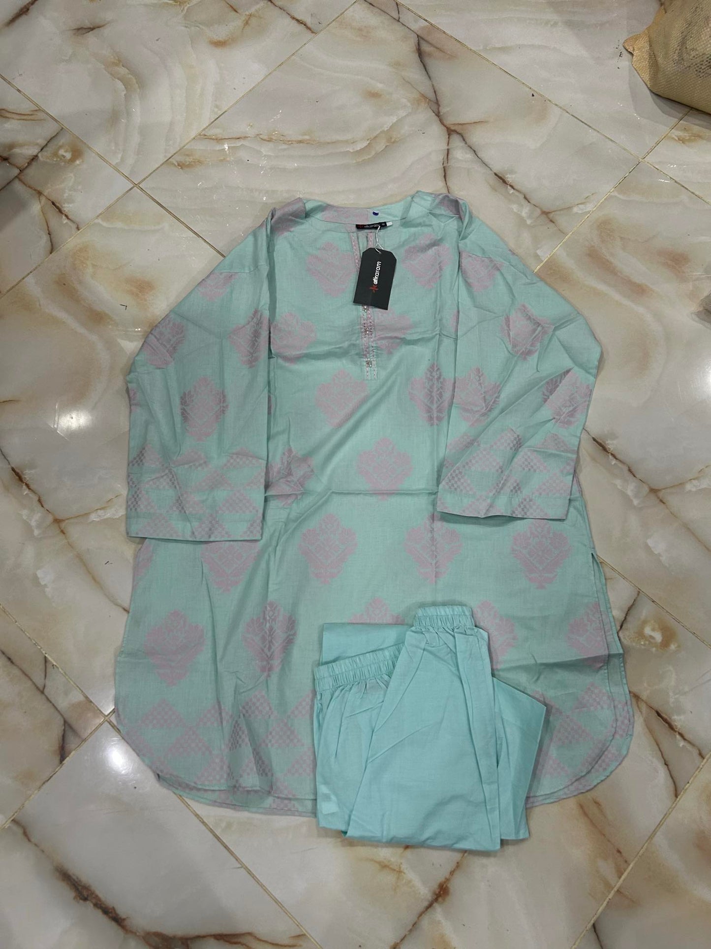 al karam 02 pc stitch suit / sky blue