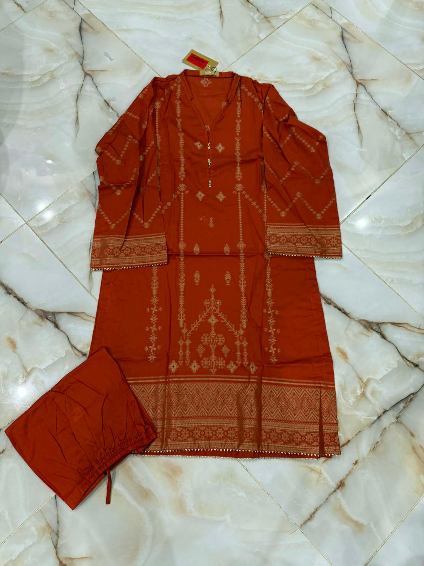 mtj 02 pc stitch suit / orange