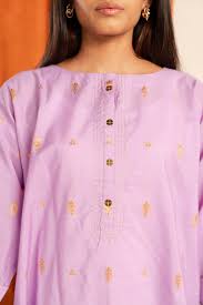 AL KARAM 02 PC STITCH SUIT / PURPLE -6007