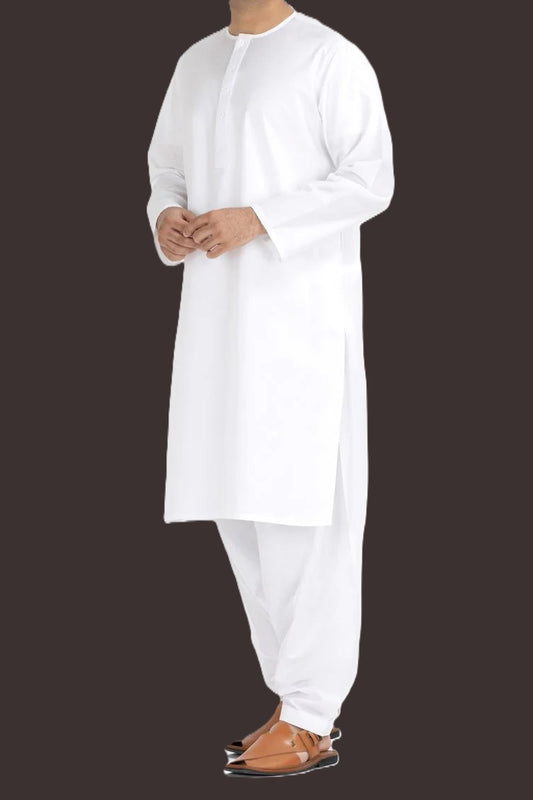 new year sale J. Mens Stitch/ Shalwar Kameez White