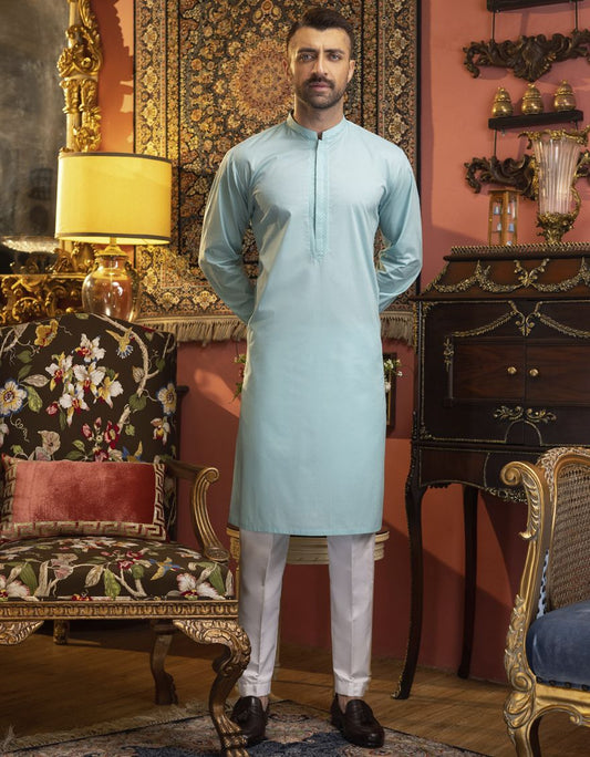 J.KURTA-STITCH/MEN-MINT GREEN