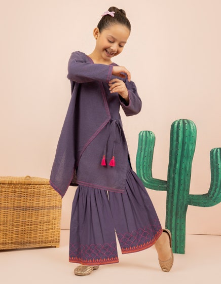 JJ-GIRLS-KURTI/SC/PURPLE