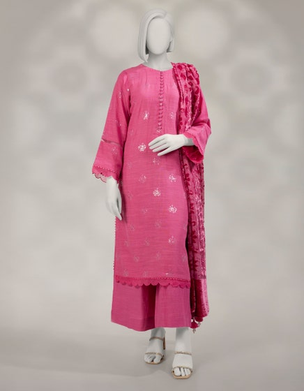 J. 02 PC STITCH SUIT / PINK -1009