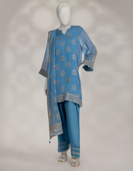 j. 03 pc stitch suit / blue -323