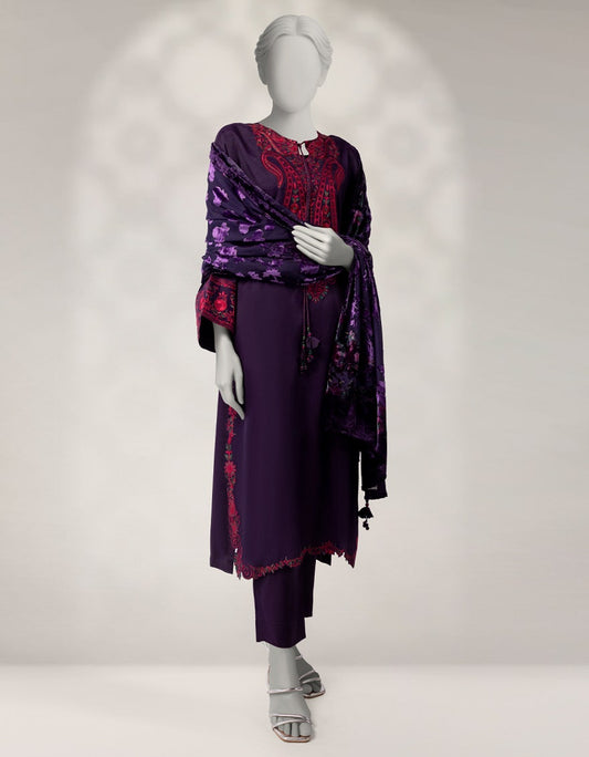 J. 03 PC STITCH SUIT / PURPLE -339