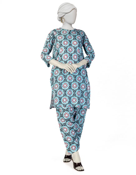 j. 01 pc stitch kurti / blue -363