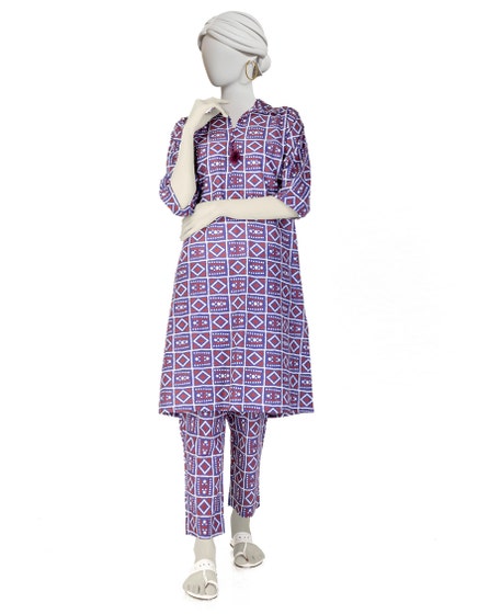 J.01 PC STTITCH KURTI / PURPLE -365