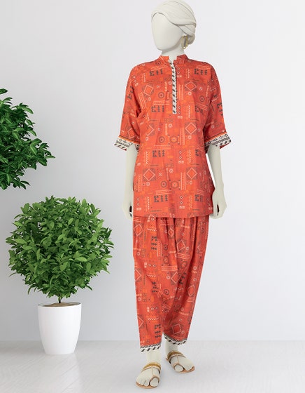 j. 01 pc stitch kurti / red -372