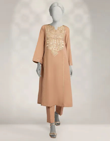 J. BROWN RAW SILK EMBROIDERED CO-ORD SET