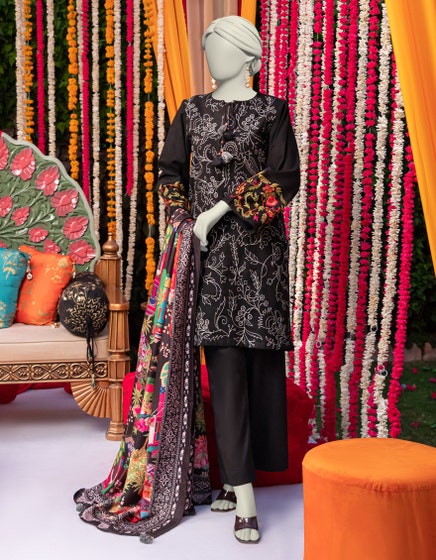j. 03 pc stitch suit / black