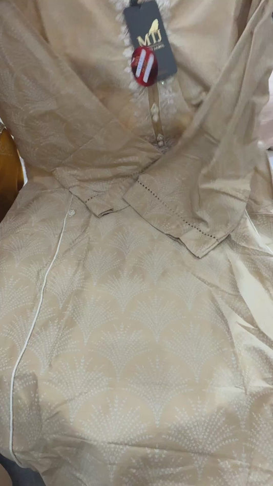 MTJ 03 PC STITCH SUIT / CREAM