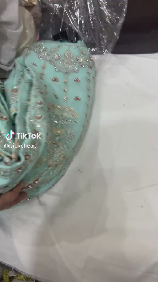 AASIMJOFA 02 PC STITCH SUIT / SKY BLUE