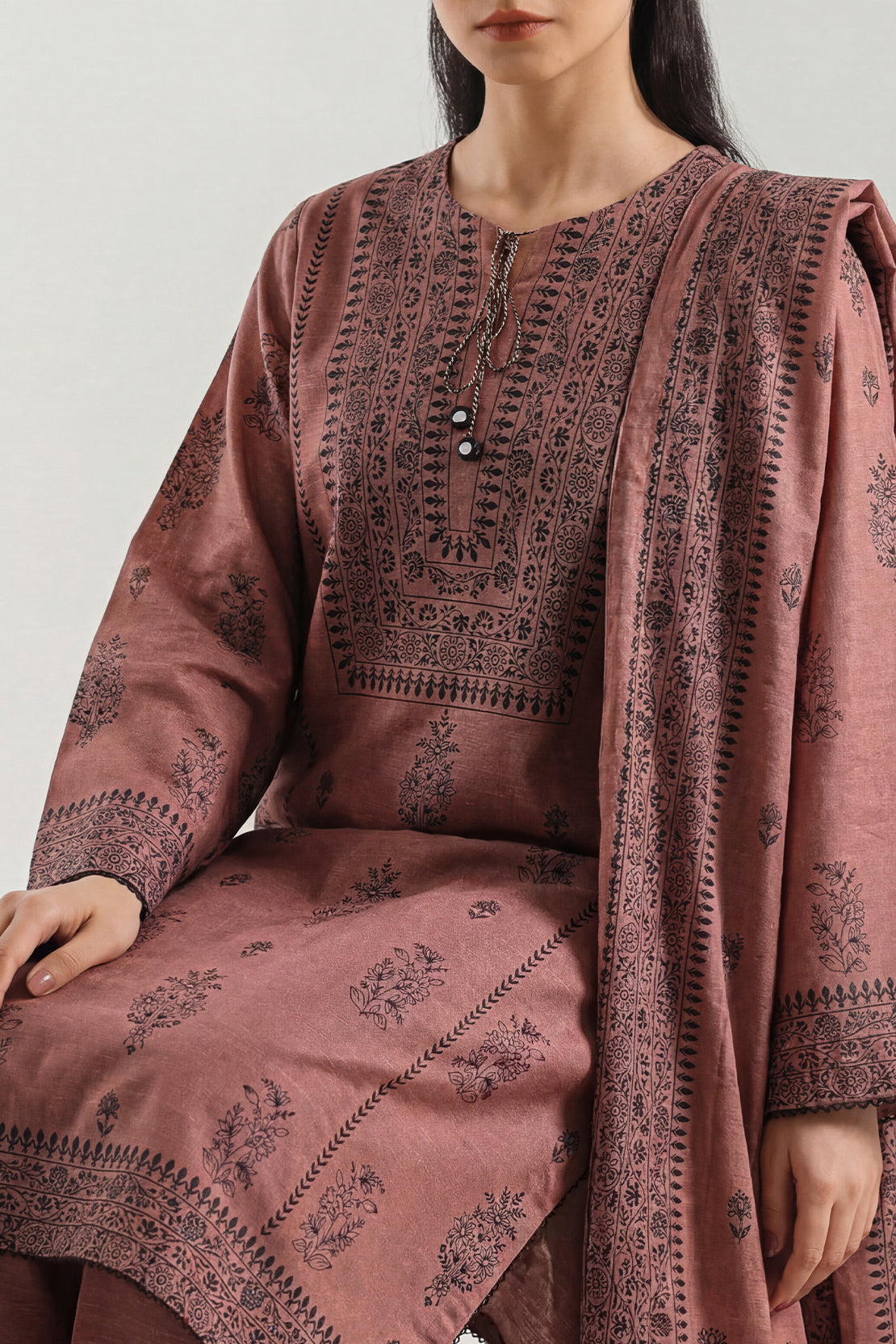 SAYA 02PC STITCH/BROWN-775