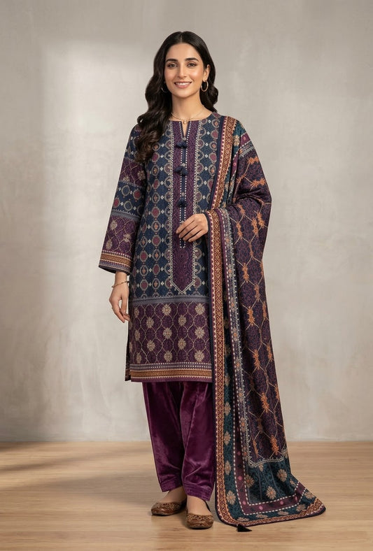 Bonanza unstitch khaddar 3pc