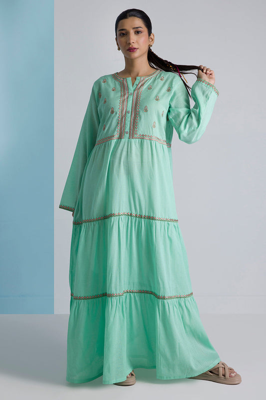 ZELLBURY 01PC TUNIC STITCH/SEA GREEN-2511923
