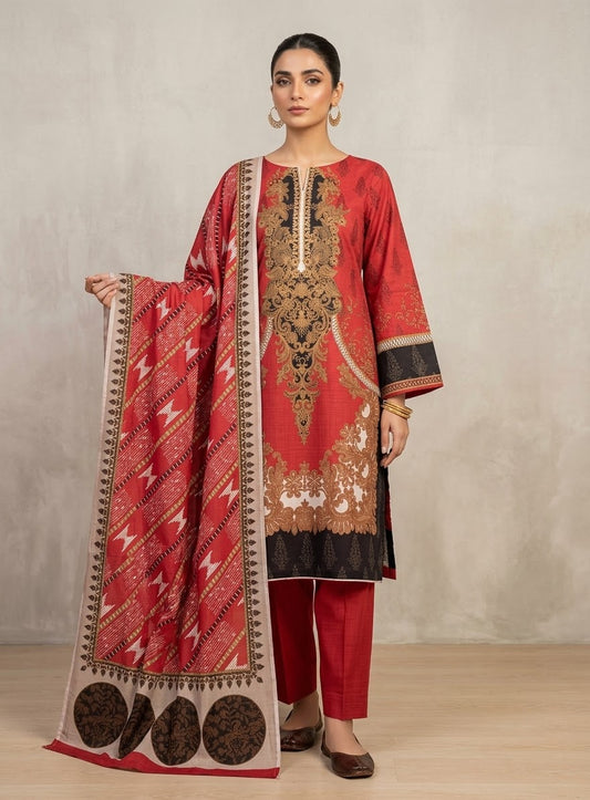 BEECHTREE 3PC KHADDAR UNSTITCH