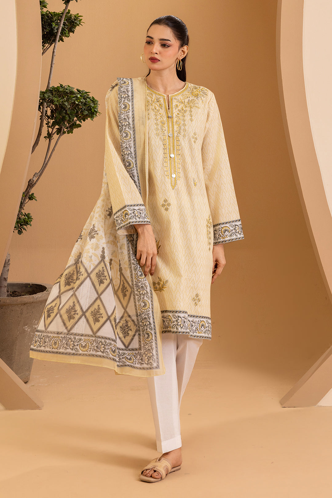 ZELLBURY 02PC STITCH S+D/CREAM-2522772