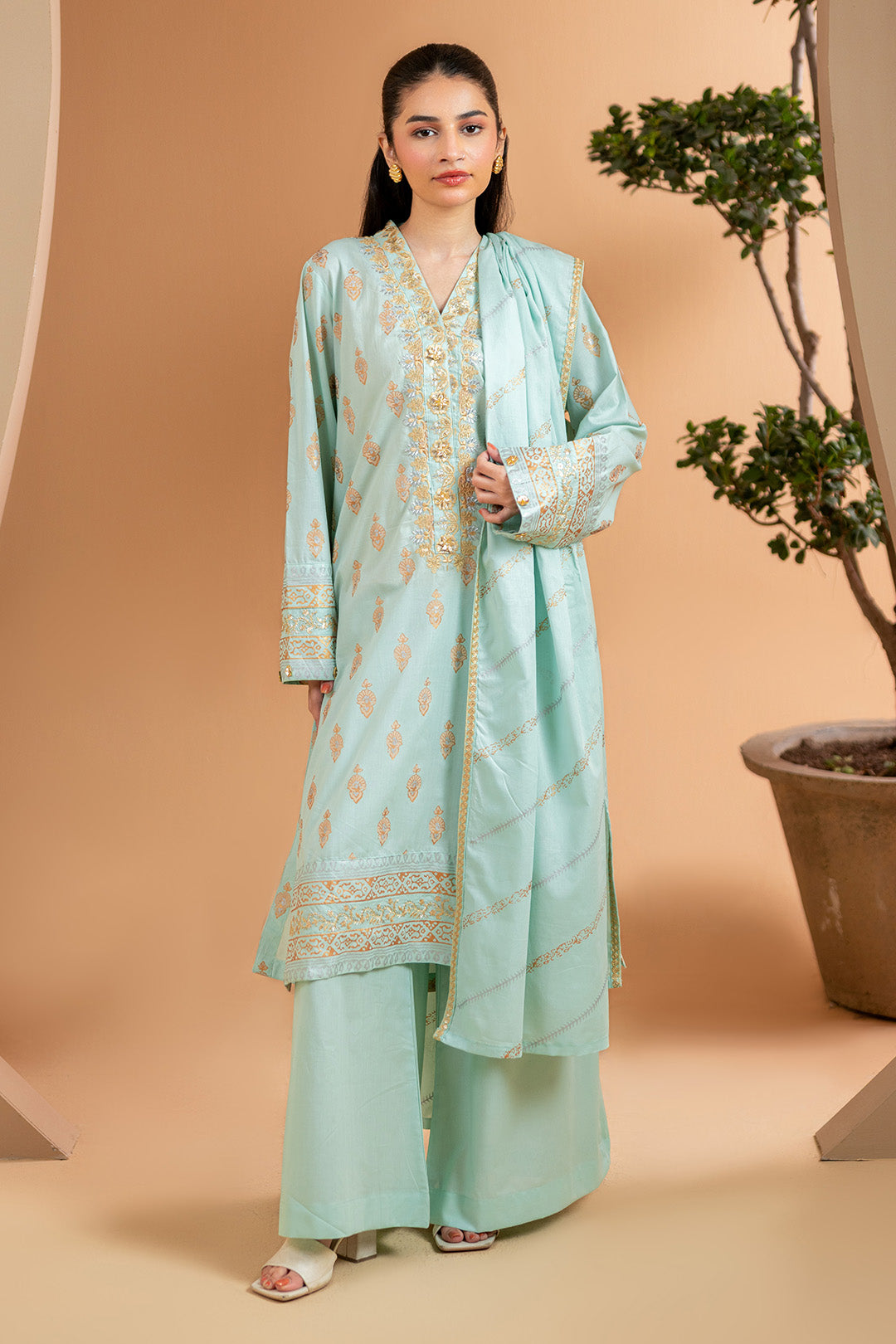 ZELLBURY 03PC STITCH/MINT GREEN-2532511