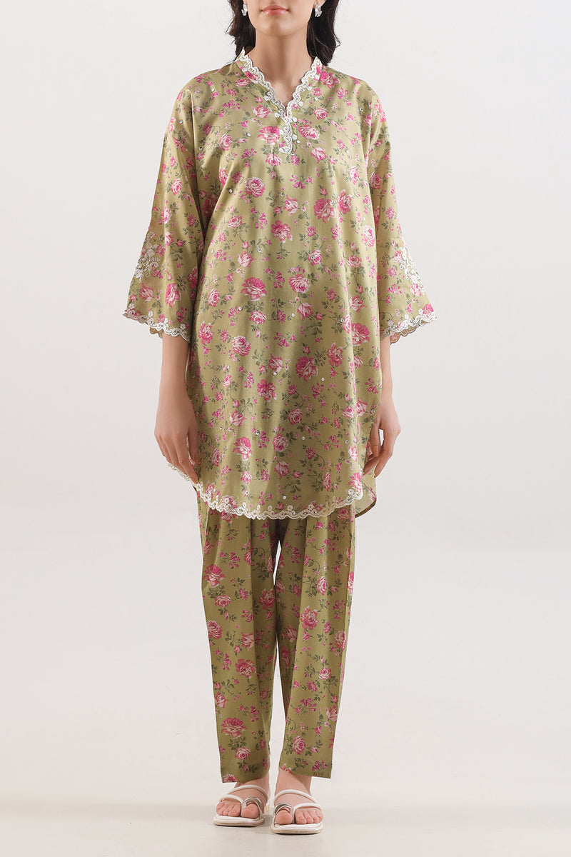 SAYA 02 PC STITCH SUIT / GREEN -2410
