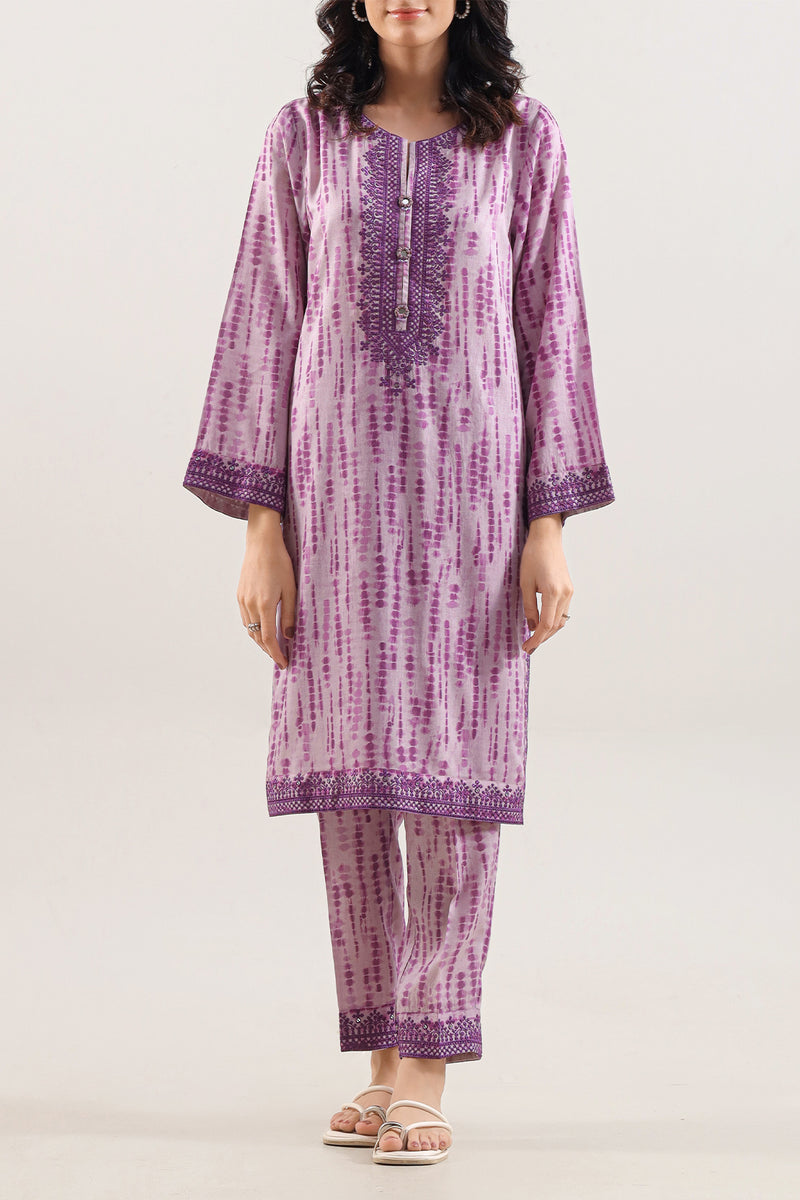 SAYA 02 PC STIITCH SUIT / PURPLE -2376
