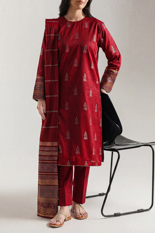 SAYA 03 PC STITCH SUIT / MAROON -139
