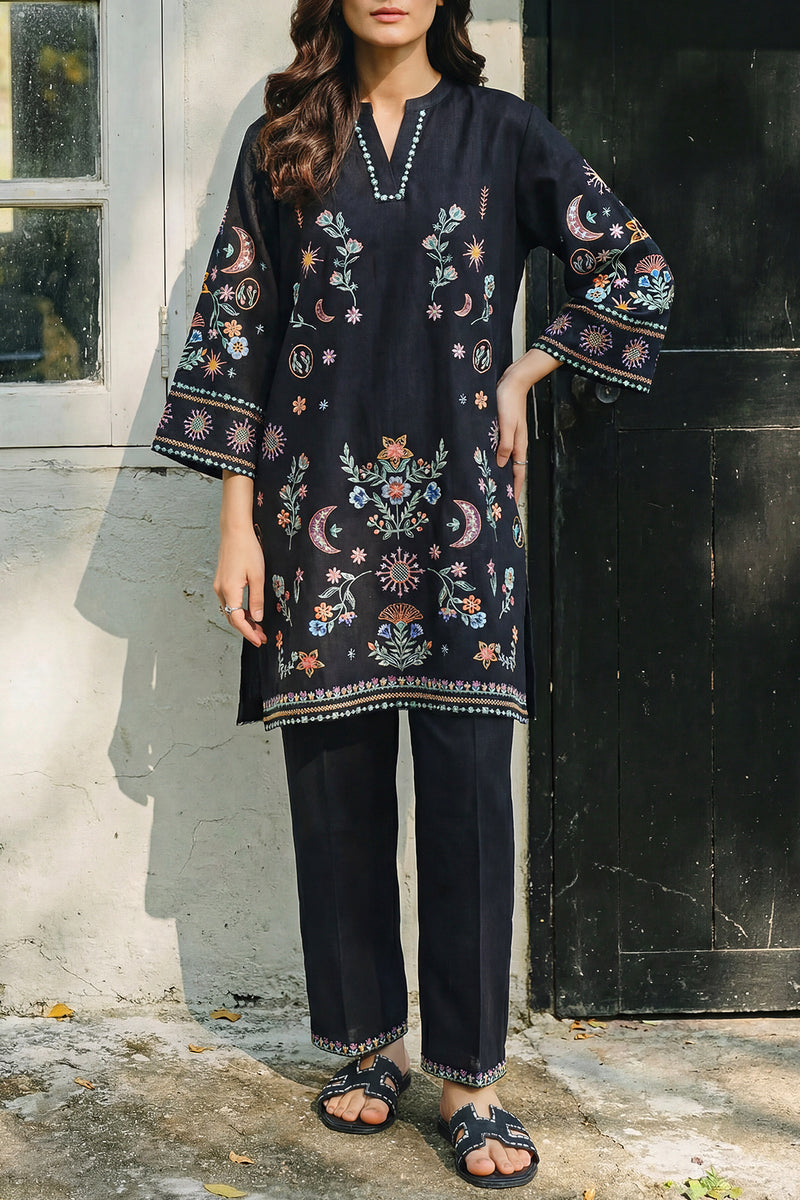 saya 02 pc stitch suit / black -1256