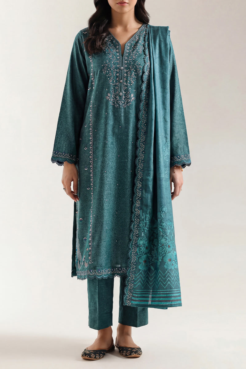 SAYA 02 PC STITCH SHIRT TROUSER / GREEN