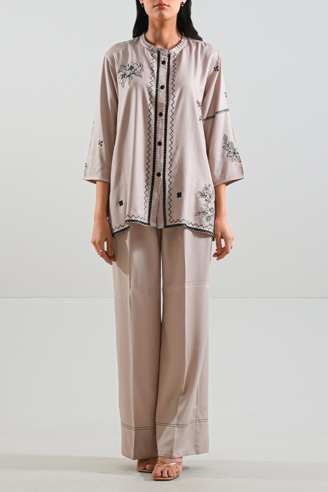 SAYA 02 PC STITCH SUIT / PALE CORAL