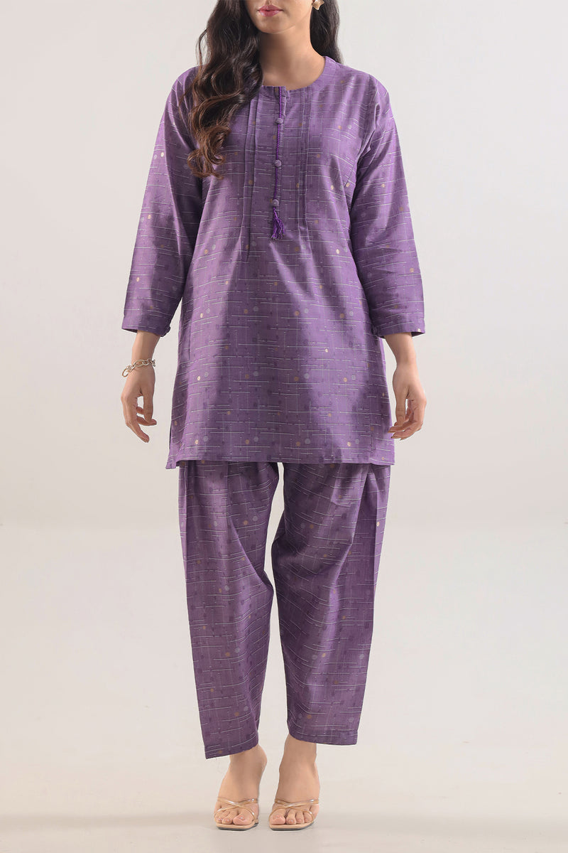 SAYA 02PC STITCH SUIT / PURPLE