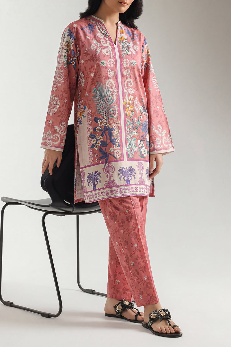 saya 02 pc stitch suit / brown -2621