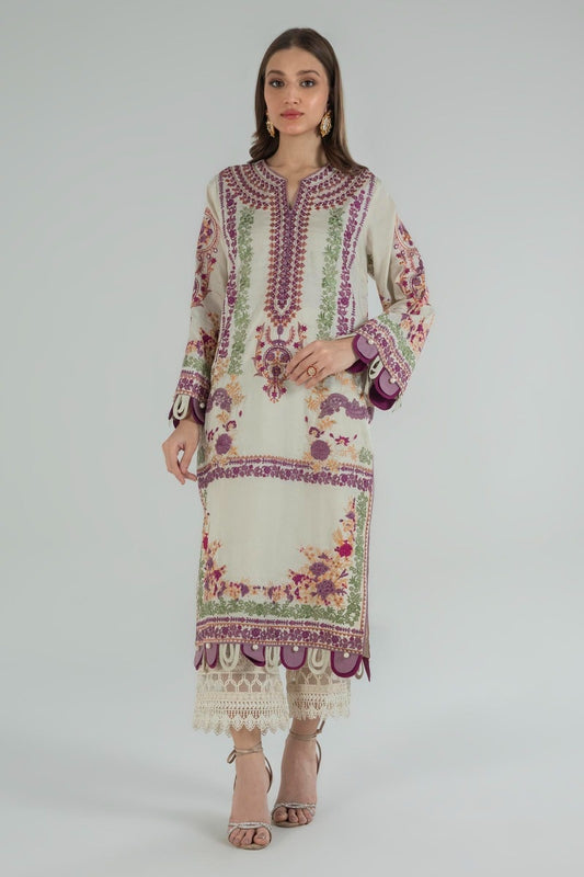 SANSAFINAZ 01 PC STITCH KURTI / MULTI / B-FRESH