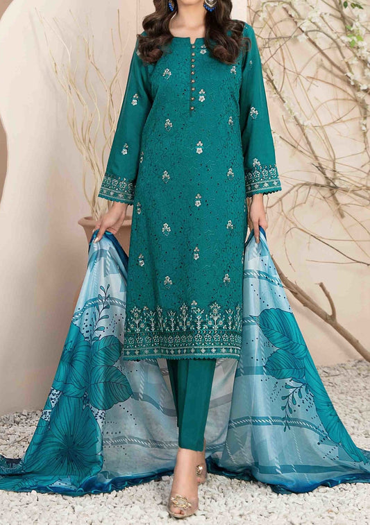 TAWAKAL RUBA 03 PC STITCH SUIT / SEA GREEN D-9538